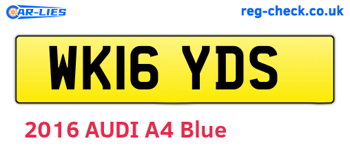 WK16YDS are the vehicle registration plates.