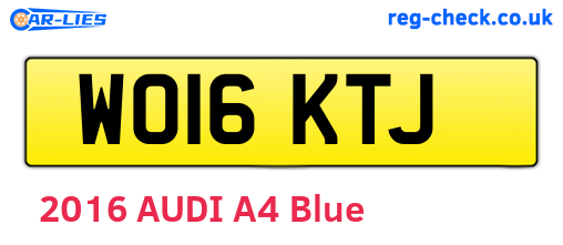 WO16KTJ are the vehicle registration plates.