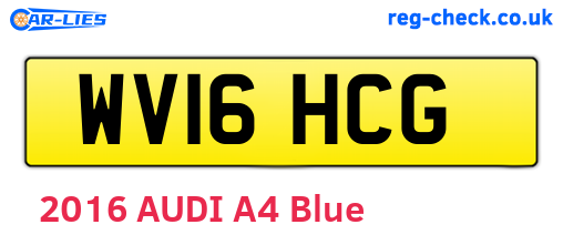 WV16HCG are the vehicle registration plates.