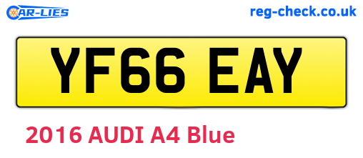 YF66EAY are the vehicle registration plates.