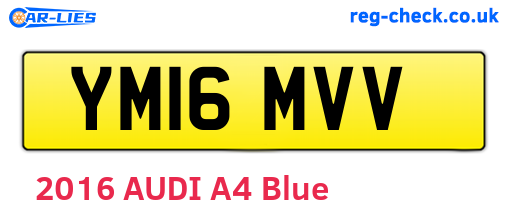 YM16MVV are the vehicle registration plates.