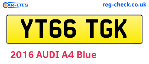 YT66TGK are the vehicle registration plates.