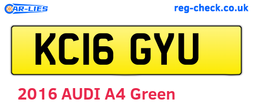 KC16GYU are the vehicle registration plates.