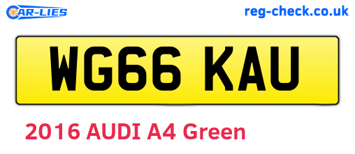 WG66KAU are the vehicle registration plates.