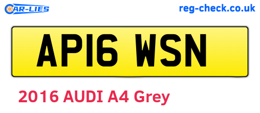 AP16WSN are the vehicle registration plates.