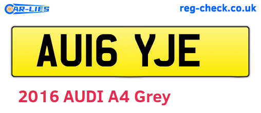 AU16YJE are the vehicle registration plates.