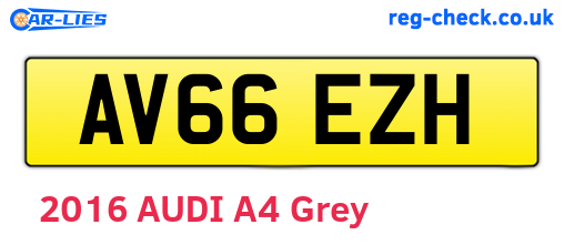 AV66EZH are the vehicle registration plates.