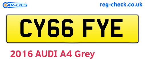 CY66FYE are the vehicle registration plates.