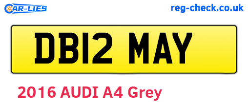 DB12MAY are the vehicle registration plates.