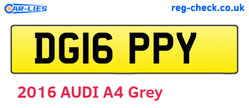 DG16PPY are the vehicle registration plates.