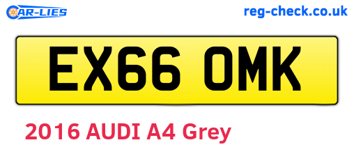 EX66OMK are the vehicle registration plates.