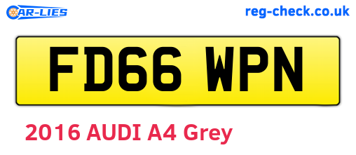 FD66WPN are the vehicle registration plates.