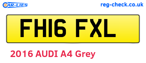 FH16FXL are the vehicle registration plates.