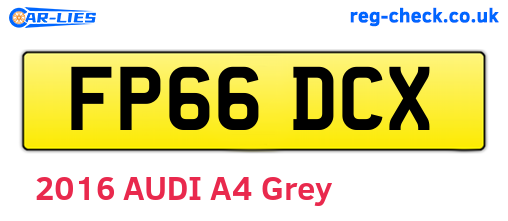 FP66DCX are the vehicle registration plates.