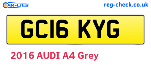 GC16KYG are the vehicle registration plates.