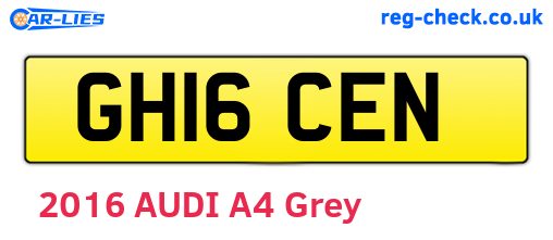 GH16CEN are the vehicle registration plates.