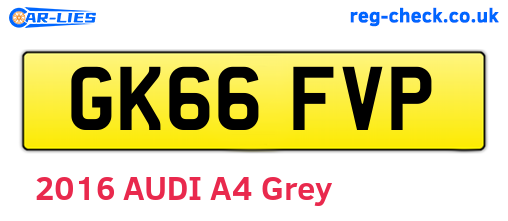 GK66FVP are the vehicle registration plates.