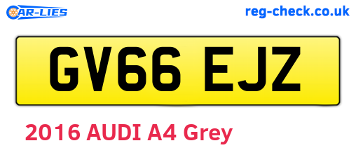 GV66EJZ are the vehicle registration plates.