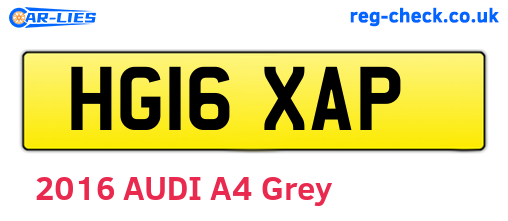 HG16XAP are the vehicle registration plates.