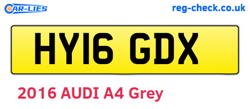 HY16GDX are the vehicle registration plates.