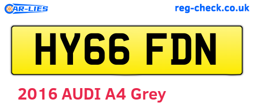 HY66FDN are the vehicle registration plates.