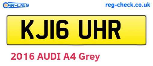 KJ16UHR are the vehicle registration plates.