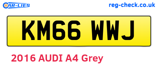 KM66WWJ are the vehicle registration plates.