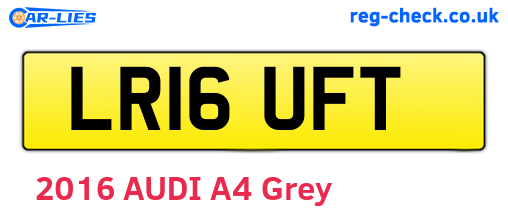 LR16UFT are the vehicle registration plates.
