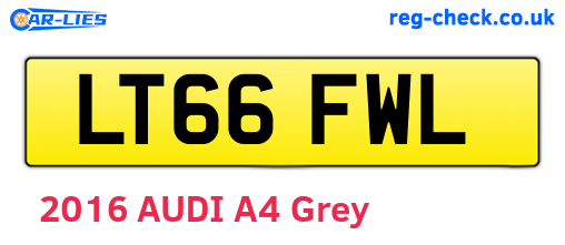 LT66FWL are the vehicle registration plates.