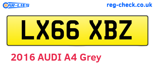 LX66XBZ are the vehicle registration plates.