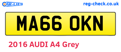 MA66OKN are the vehicle registration plates.