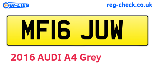 MF16JUW are the vehicle registration plates.