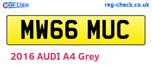 MW66MUC are the vehicle registration plates.
