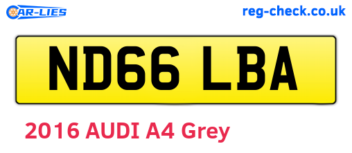 ND66LBA are the vehicle registration plates.