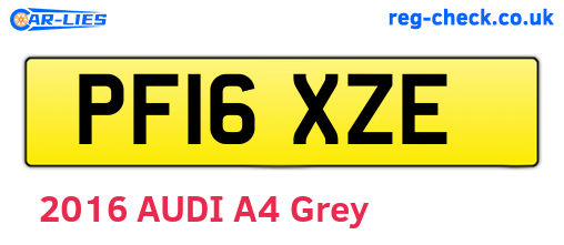 PF16XZE are the vehicle registration plates.