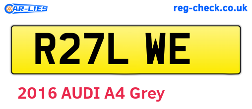 R27LWE are the vehicle registration plates.