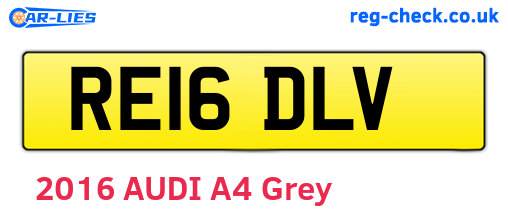 RE16DLV are the vehicle registration plates.