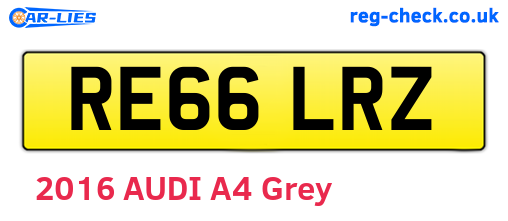 RE66LRZ are the vehicle registration plates.
