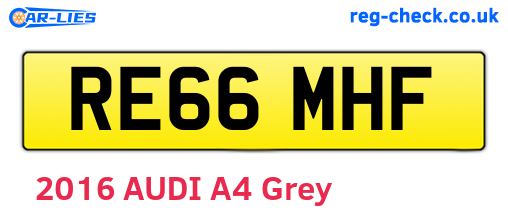 RE66MHF are the vehicle registration plates.
