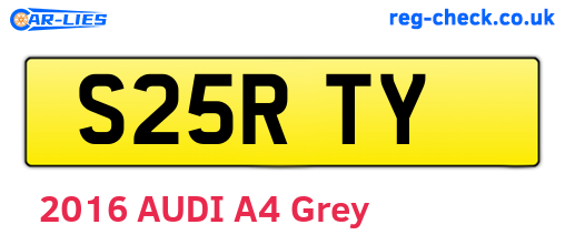 S25RTY are the vehicle registration plates.