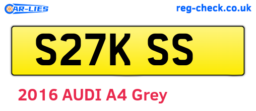 S27KSS are the vehicle registration plates.