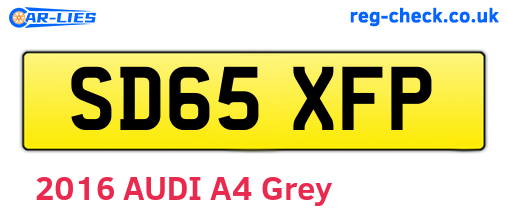 SD65XFP are the vehicle registration plates.