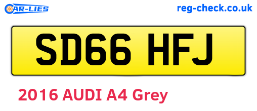 SD66HFJ are the vehicle registration plates.