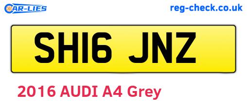 SH16JNZ are the vehicle registration plates.