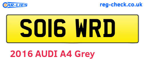 SO16WRD are the vehicle registration plates.