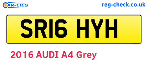 SR16HYH are the vehicle registration plates.