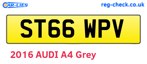 ST66WPV are the vehicle registration plates.