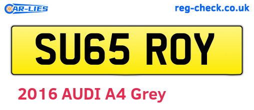SU65ROY are the vehicle registration plates.