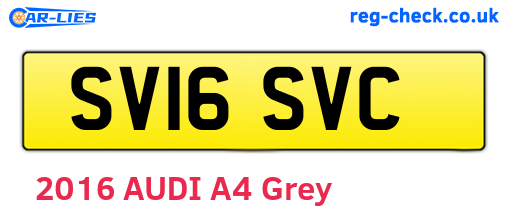 SV16SVC are the vehicle registration plates.