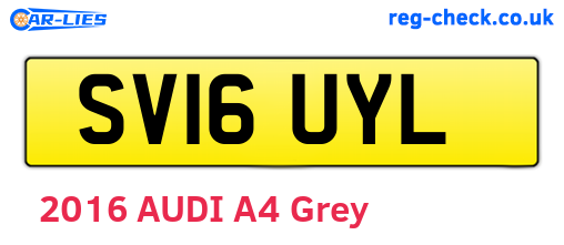 SV16UYL are the vehicle registration plates.